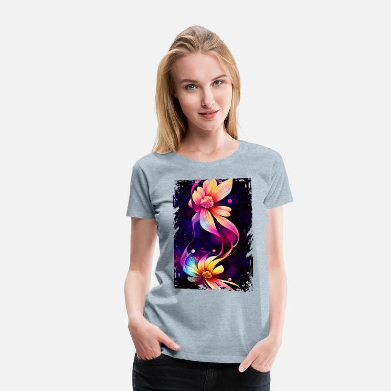 Celestial Flower Floral Space Night Sky Watercolor