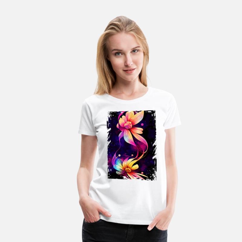 Celestial Flower Floral Space Night Sky Watercolor