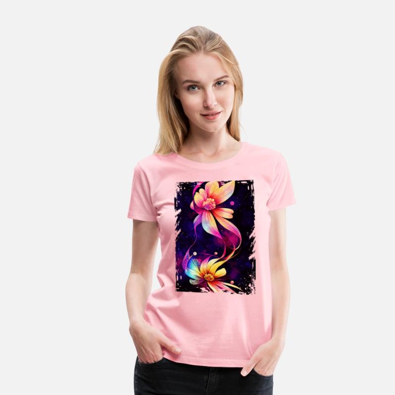 Celestial Flower Floral Space Night Sky Watercolor