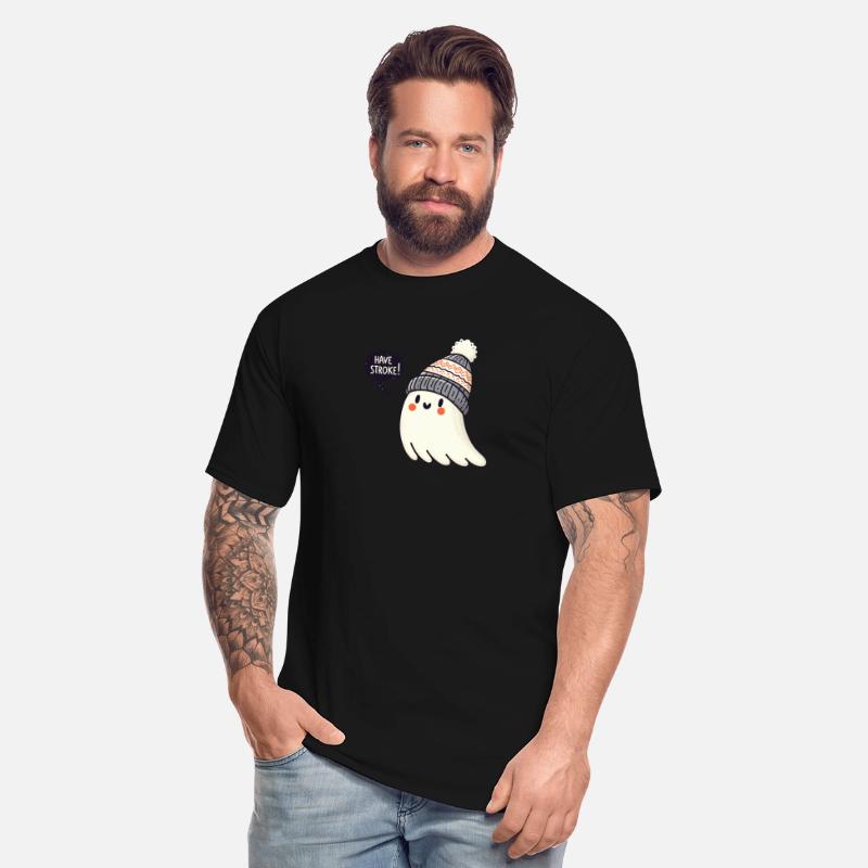 Cheerful Ghost with a Cozy Winter Hat