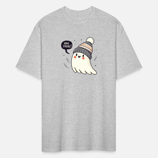 Cheerful Ghost with a Cozy Winter Hat