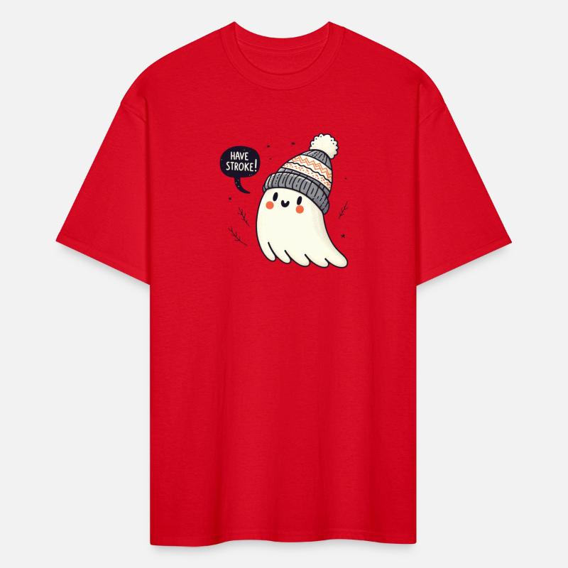 Cheerful Ghost with a Cozy Winter Hat