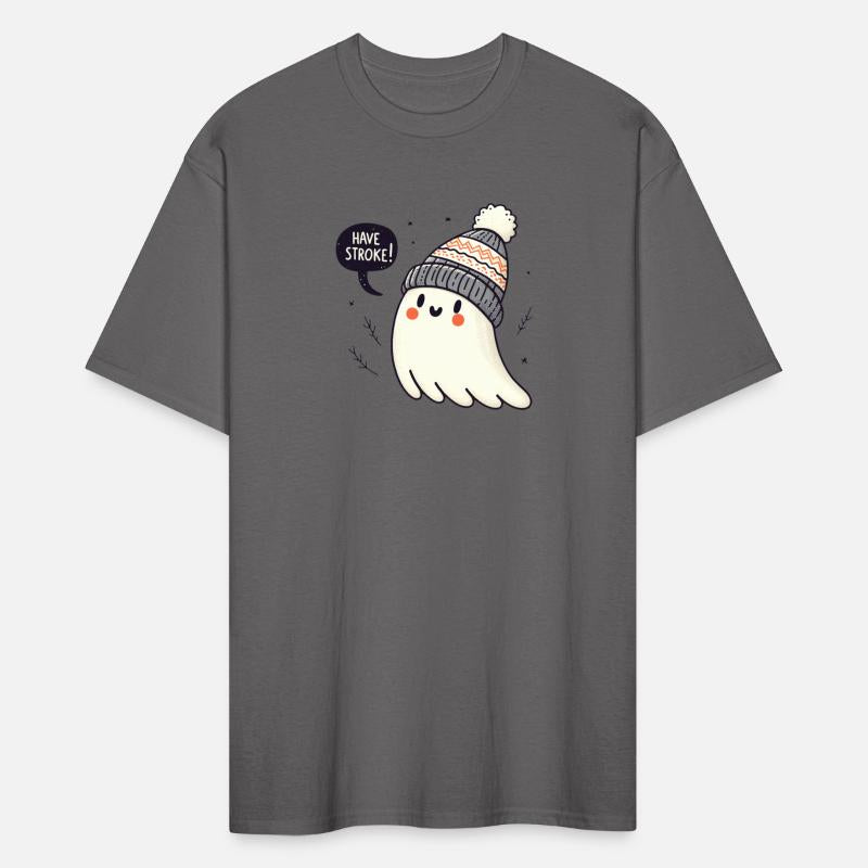 Cheerful Ghost with a Cozy Winter Hat