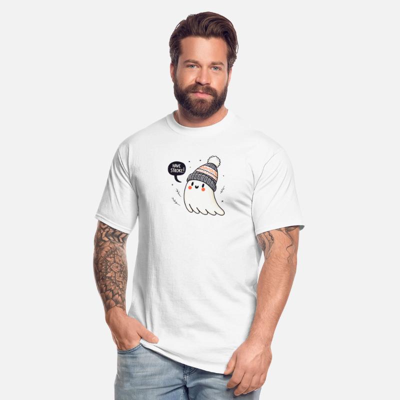 Cheerful Ghost with a Cozy Winter Hat