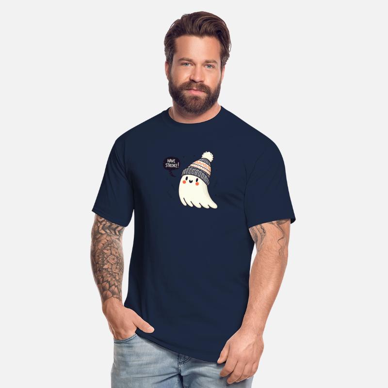 Cheerful Ghost with a Cozy Winter Hat