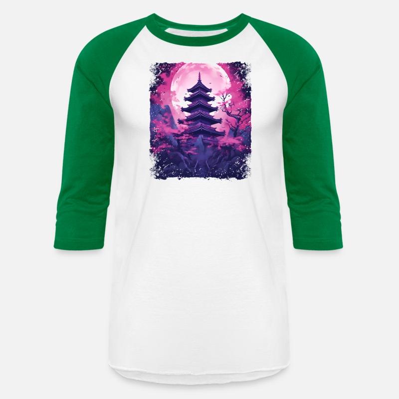 Cherry Blossom Sakura Vaporwave Tree in a Temple