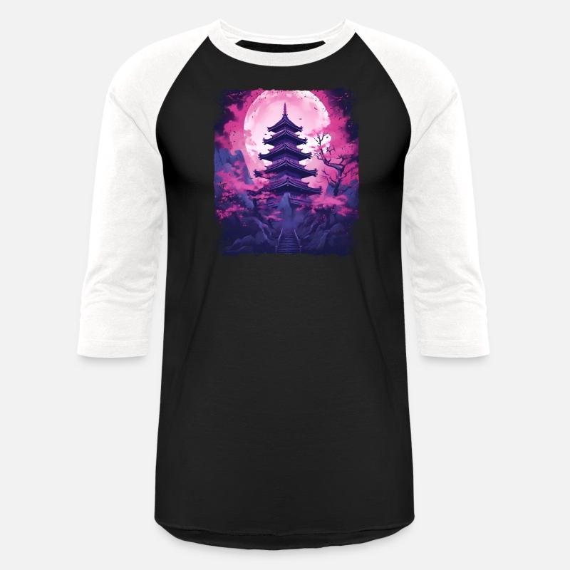 Cherry Blossom Sakura Vaporwave Tree in a Temple