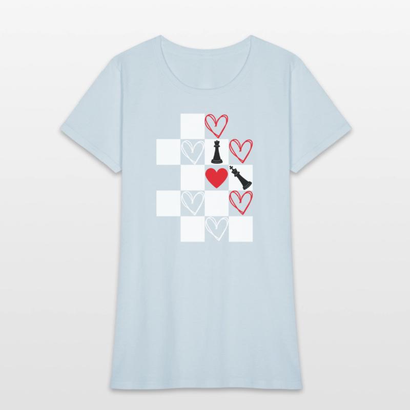 Chessboard Heart Valentines Day Black&White