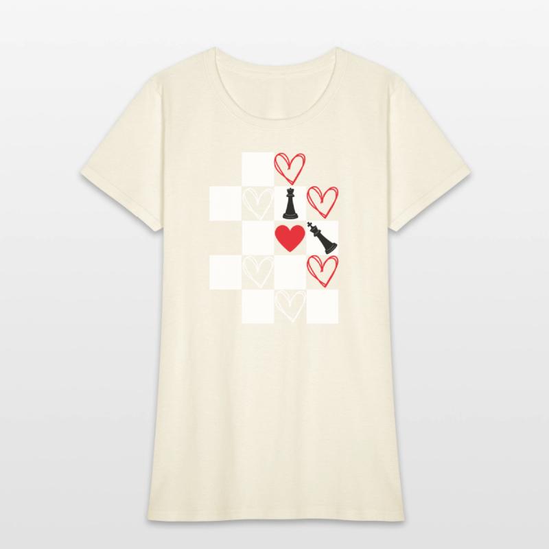 Chessboard Heart Valentines Day Black&White