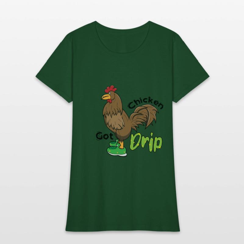 Chicken With Shoes Brown Green DRIP