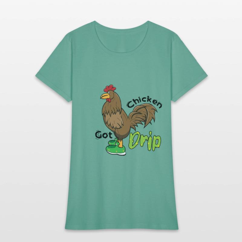 Chicken With Shoes Brown Green DRIP