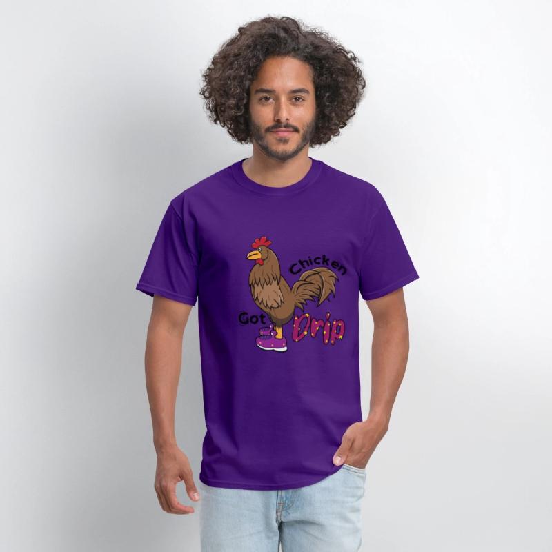 Chicken With Shoes Brown Purple DRIP