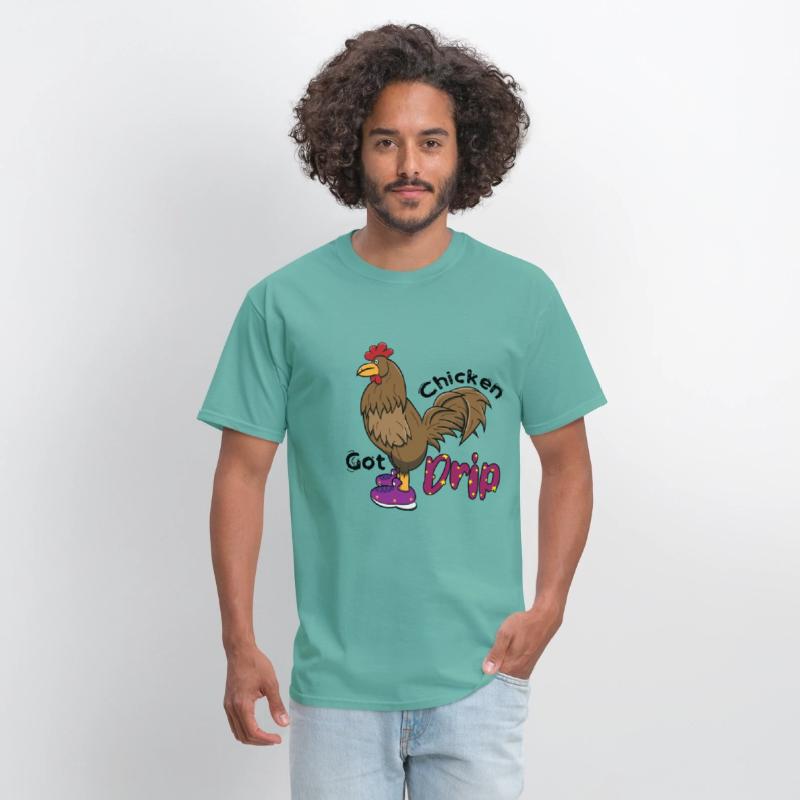 Chicken With Shoes Brown Purple DRIP