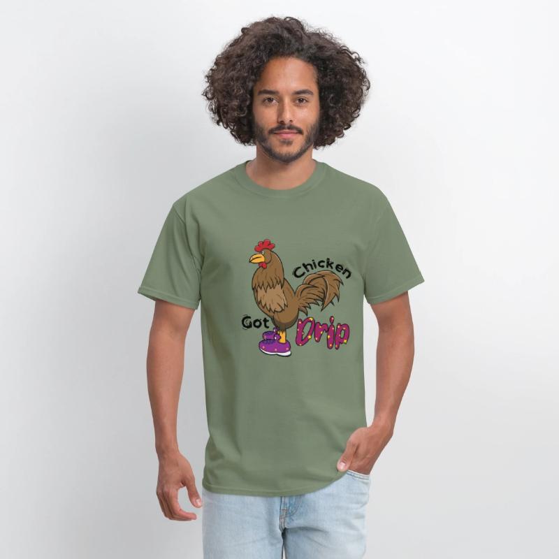 Chicken With Shoes Brown Purple DRIP