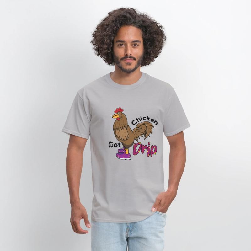 Chicken With Shoes Brown Purple DRIP