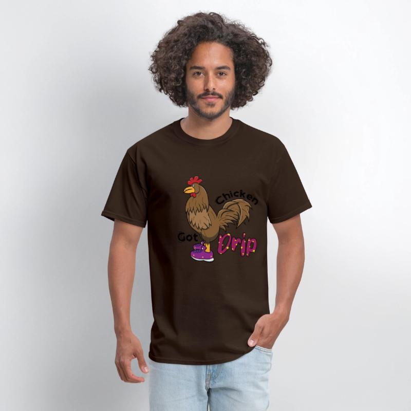 Chicken With Shoes Brown Purple DRIP
