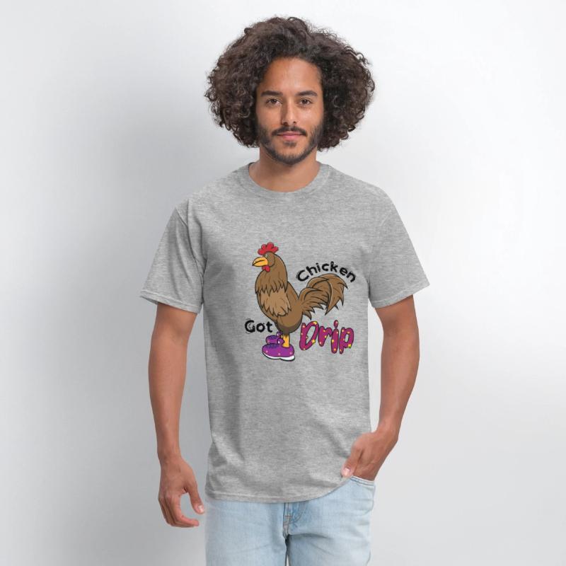 Chicken With Shoes Brown Purple DRIP