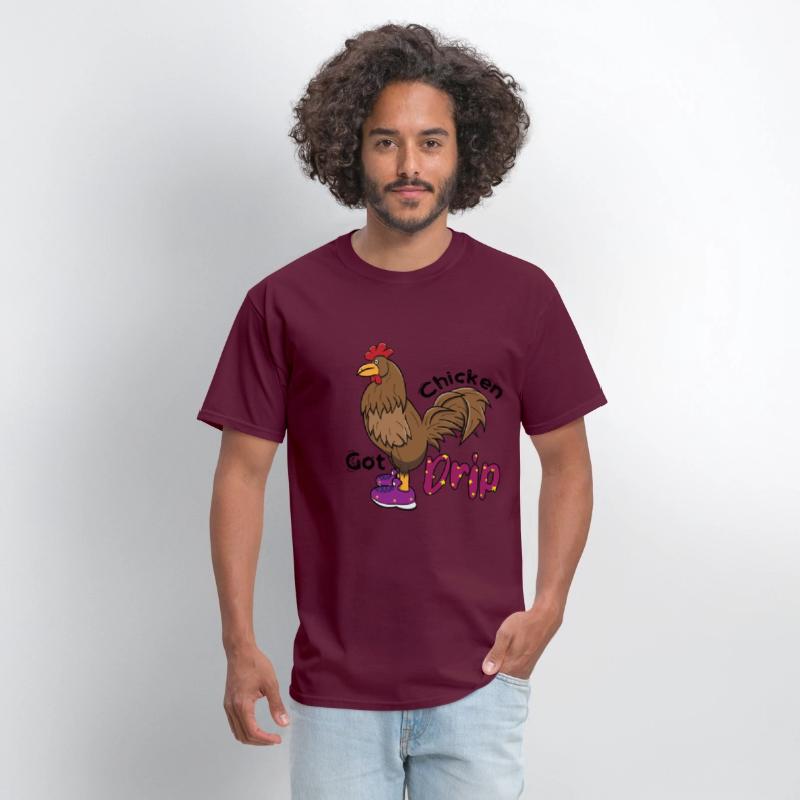 Chicken With Shoes Brown Purple DRIP