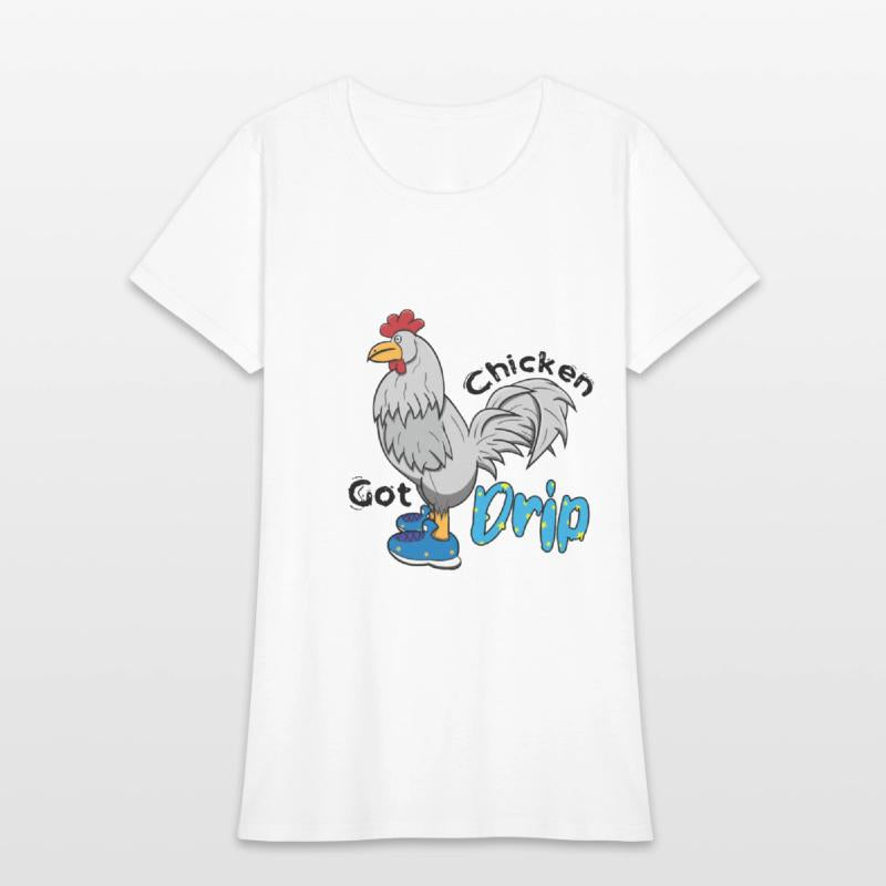 Chicken With Shoes White Blue DRIP
