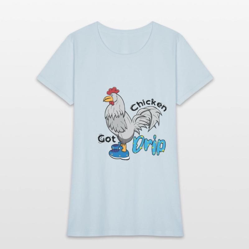 Chicken With Shoes White Blue DRIP