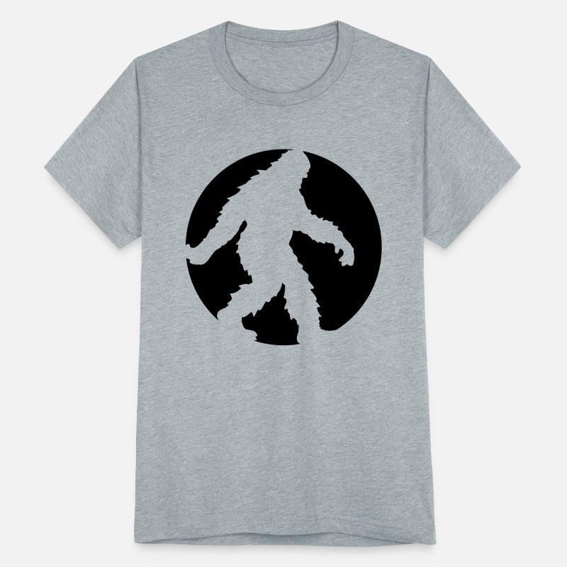 circle round logo walking running sideways bigfoot
