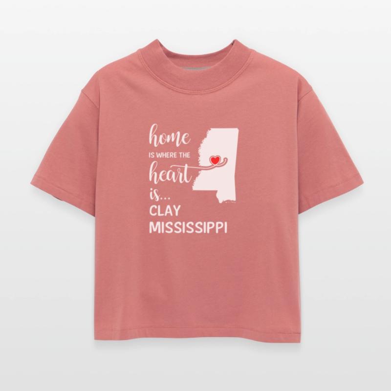 Clay County Mississipi Is Where My Heart Is Gift