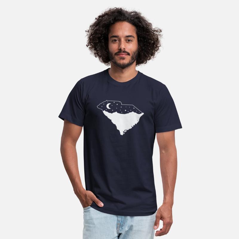 South Carolina Map with Skyline USA
