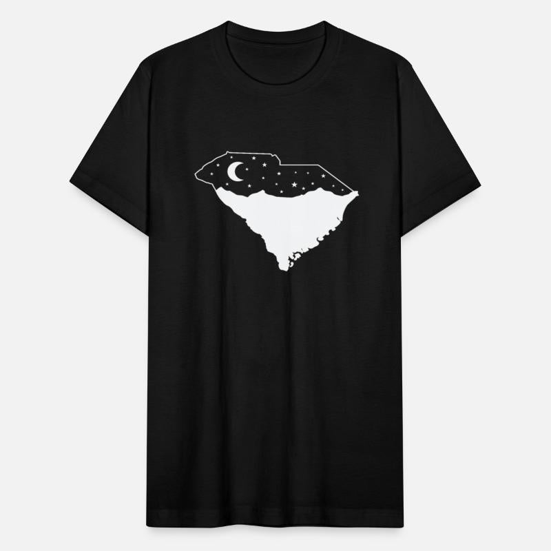 South Carolina Map with Skyline USA
