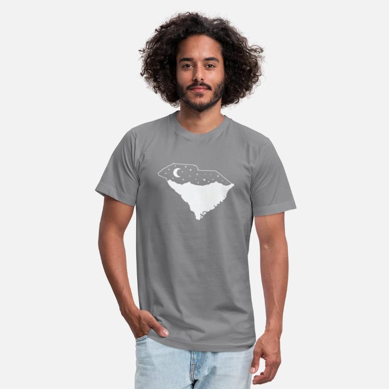 South Carolina Map with Skyline USA
