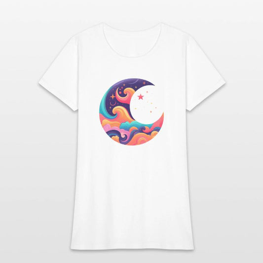Space Design, Colorful Moon Design,Space Moon