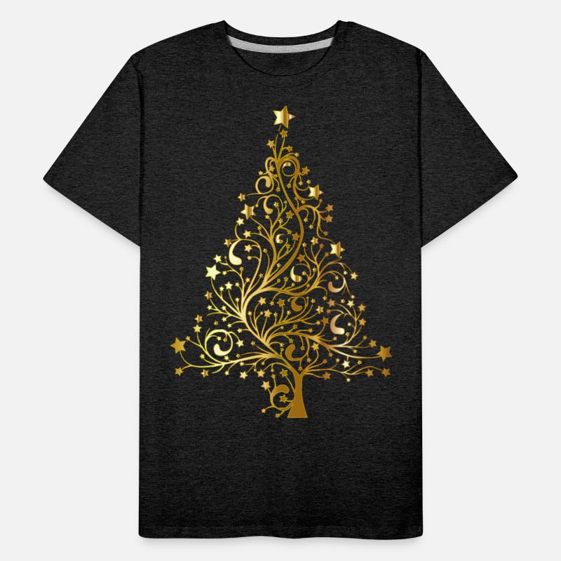 Starry Christmas Tree Gold No Background