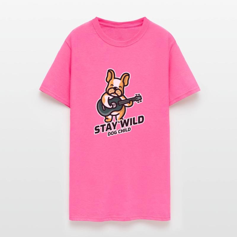 Stay Wild Dog Child - French Bulldog Guitar Cool