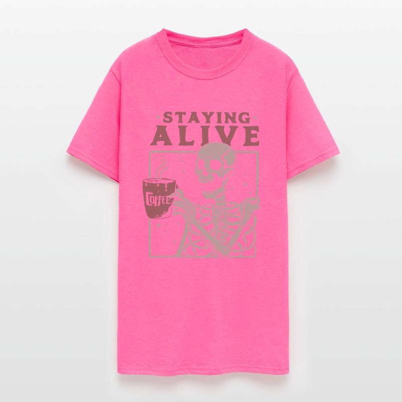 Staying Alive Skeleton Coffee Art