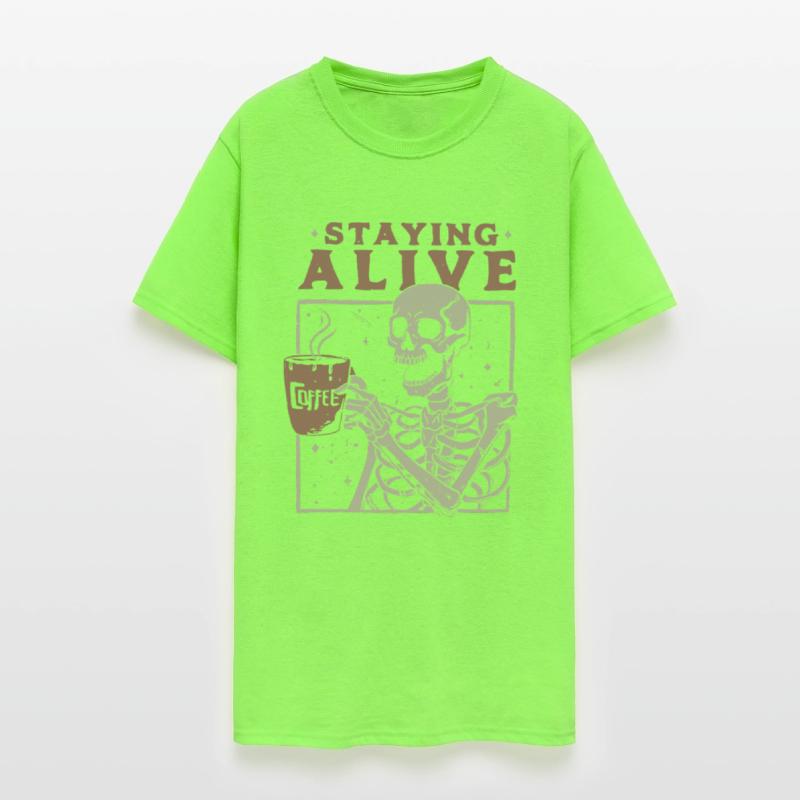 Staying Alive Skeleton Coffee Art