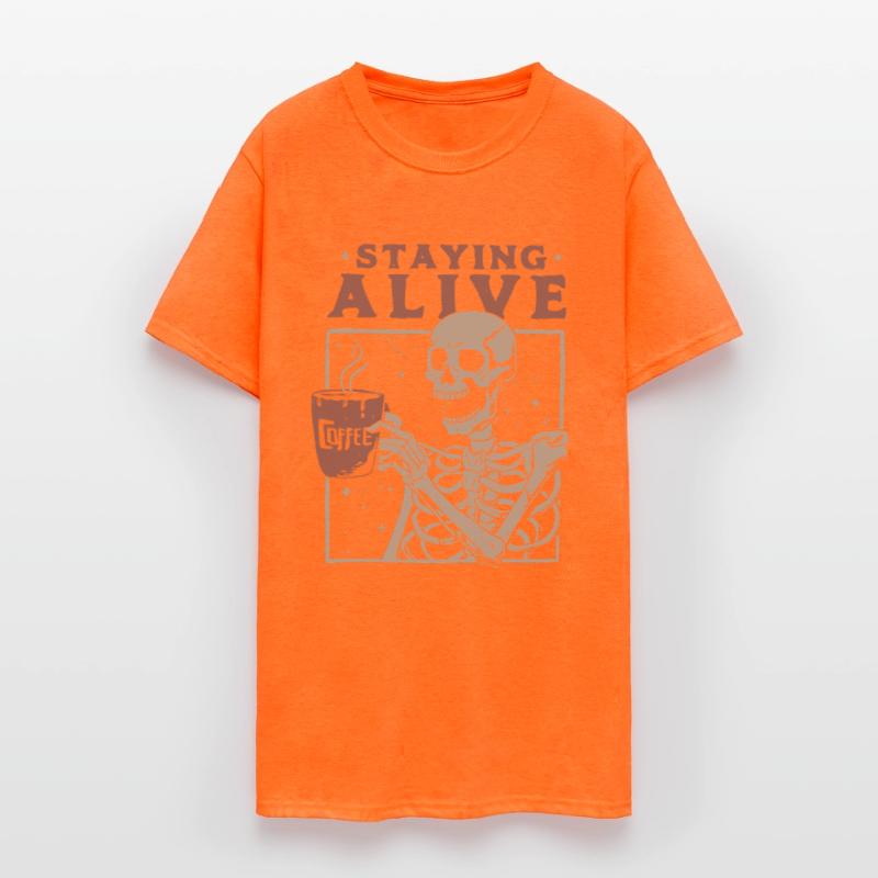 Staying Alive Skeleton Coffee Art