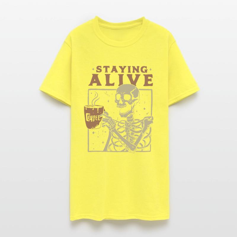 Staying Alive Skeleton Coffee Art