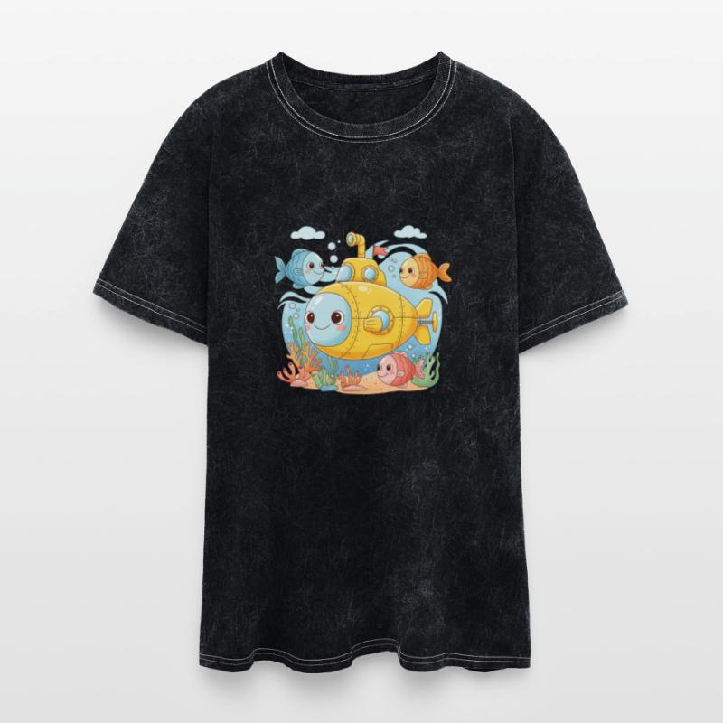 Submarine with Smiling Fish