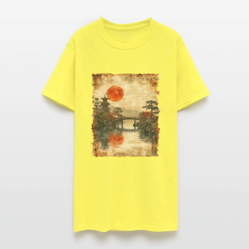 Sunset Scenery Papyrus Scroll Venice Japanese Art