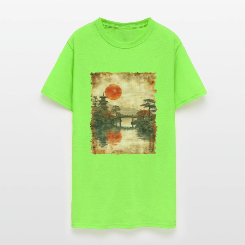 Sunset Scenery Papyrus Scroll Venice Japanese Art