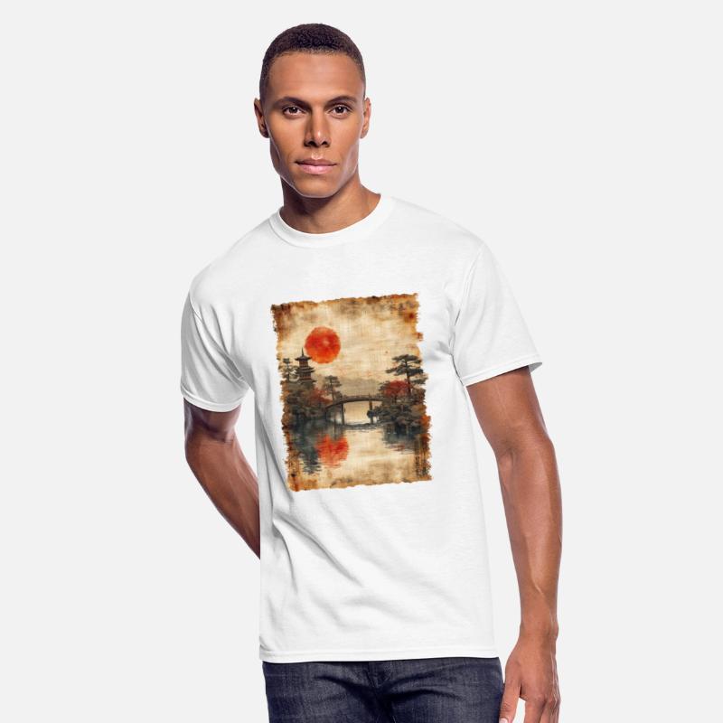 Sunset Scenery Papyrus Scroll Venice Japanese Art