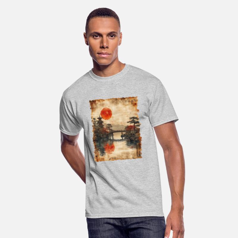 Sunset Scenery Papyrus Scroll Venice Japanese Art