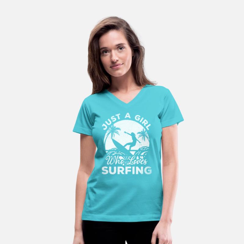Surfer Girls Surfing Girl - Just A Girl Who Loves