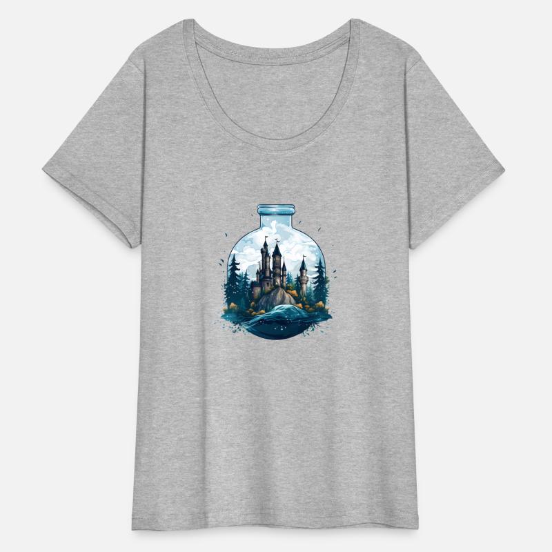 Surreal Enchanted Castle Captured in a Glass Bottl