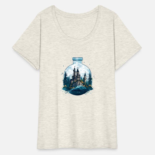 Surreal Enchanted Castle Captured in a Glass Bottl