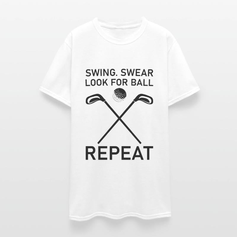Swing Swear Look For Ball Repeat - Funny Golf