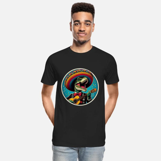 T-rex as Mariachi Singer playing Guitar