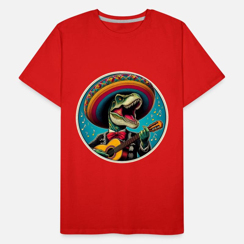 T-rex as Mariachi Singer playing Guitar