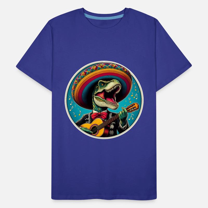 T-rex as Mariachi Singer playing Guitar