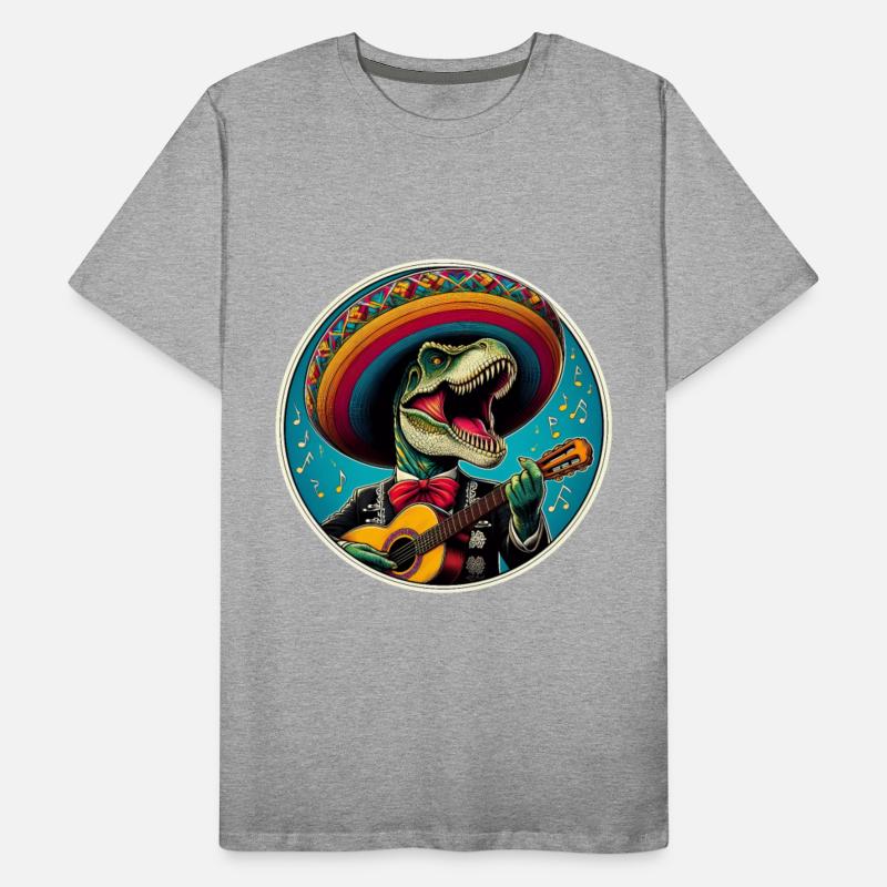 T-rex as Mariachi Singer playing Guitar