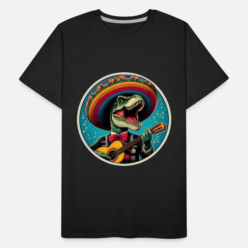 T-rex as Mariachi Singer playing Guitar